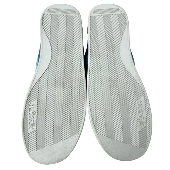 NWOT SoftWalk Maya Snakeskin Print Waterproof Slip-On Sneaker in Blue Waves 8.5 - Picture 12 of 16